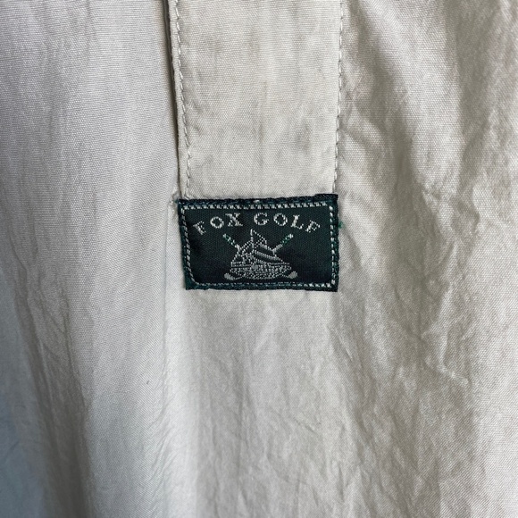 FOX GOLF Vintage Men's Cream/Beige Pullover Nylon Windbreaker Jacket‎ Size Large - Picture 6 of 14